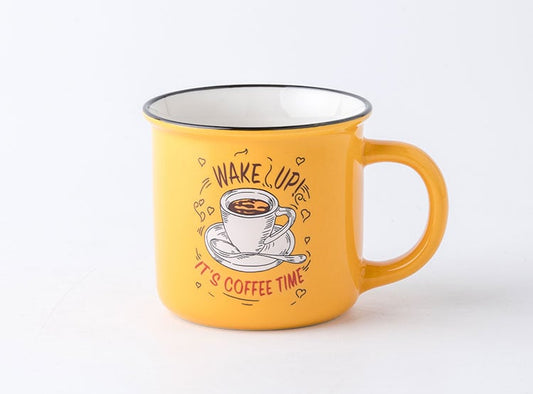 TAZA RETRO AMARILLA 8.6CM