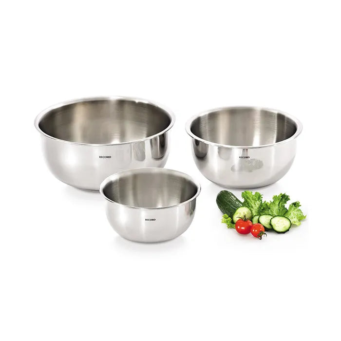 SET BOWLS ACERO INOX 3 PZS RECORD